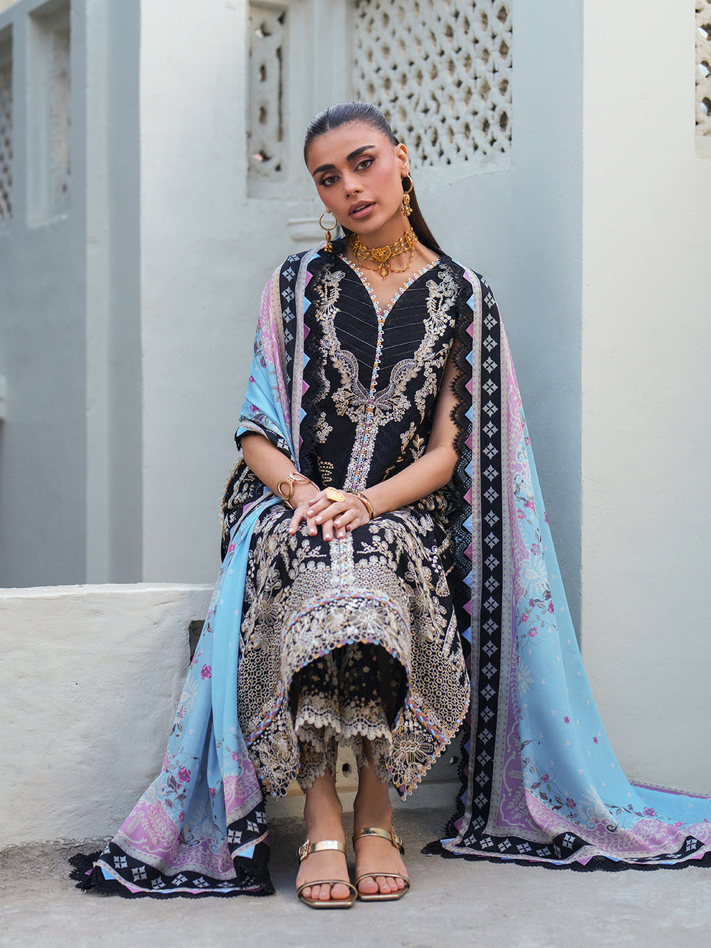 GL-183 (3 PC Lawn Stitched)