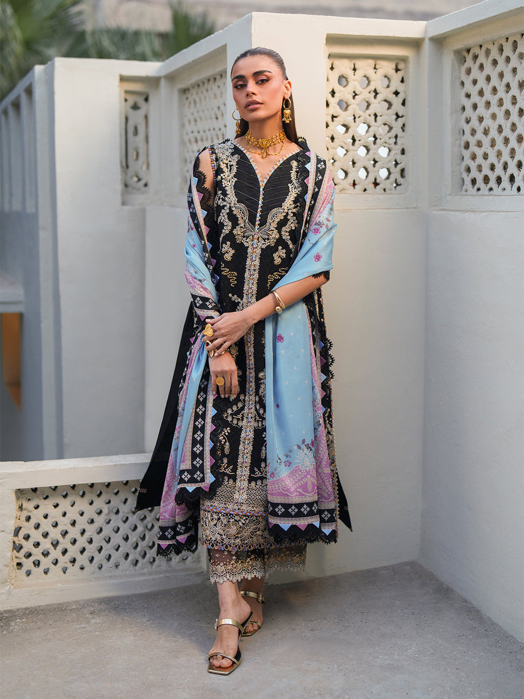 GL-183 (3 PC Lawn Stitched)