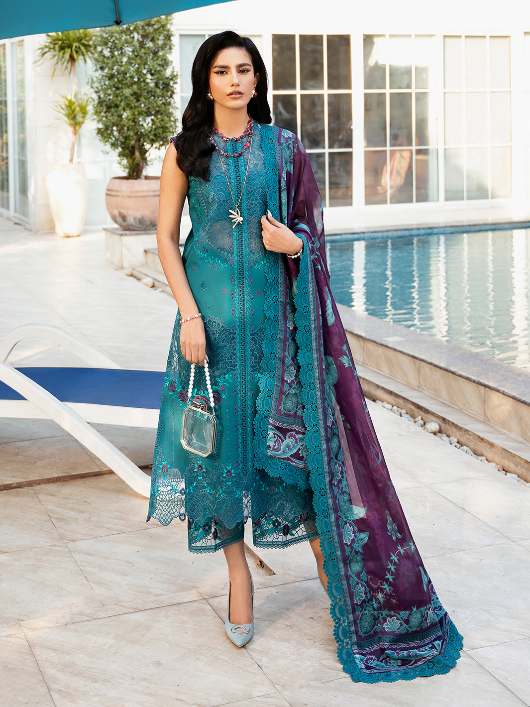 GL-195 (3 PC Lawn Stitched)