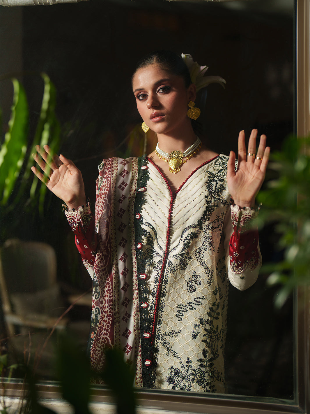 GL-133(3 PC Lawn Stitched)