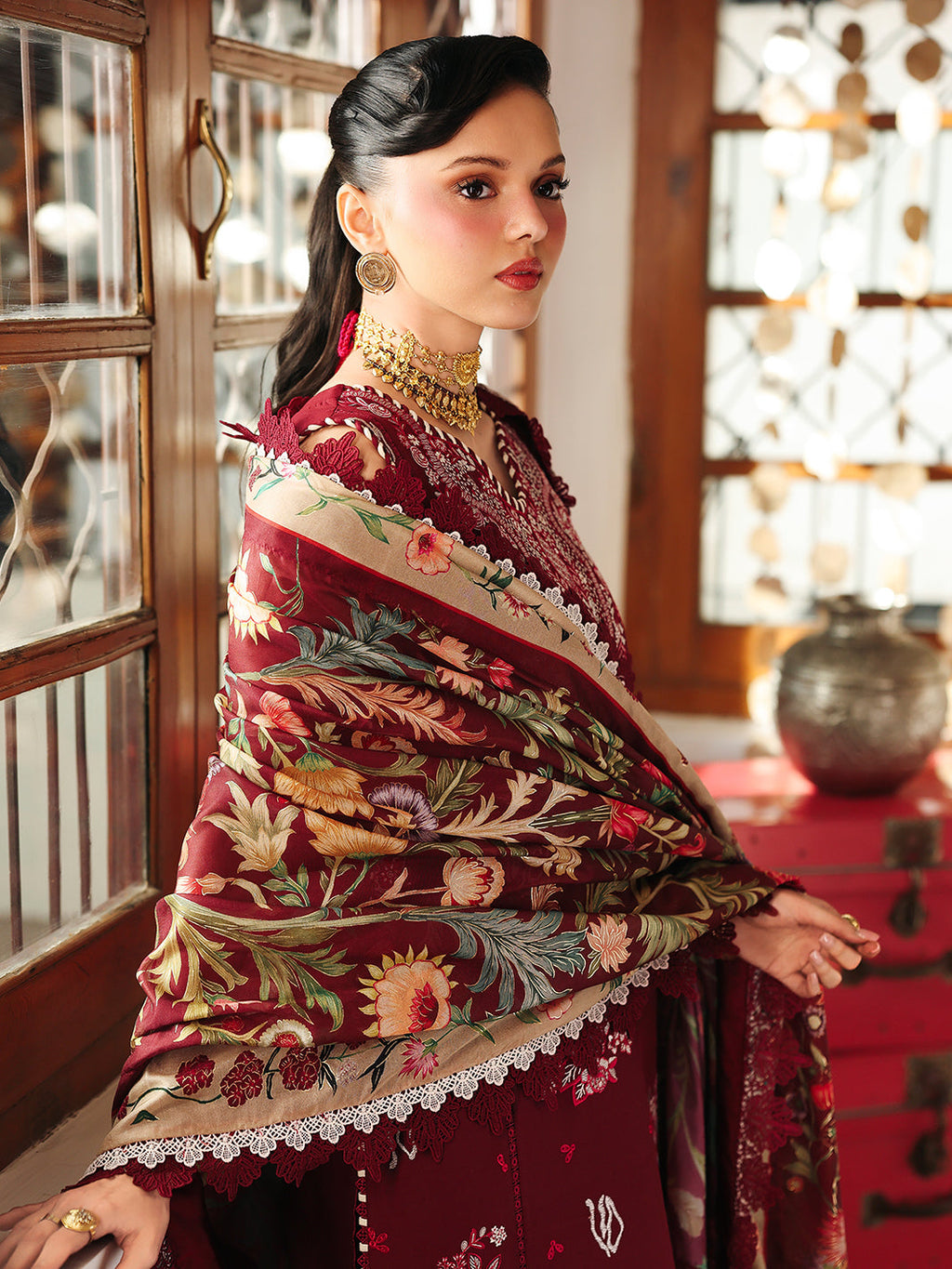 GL-163 (3 PC Lawn Stitched)