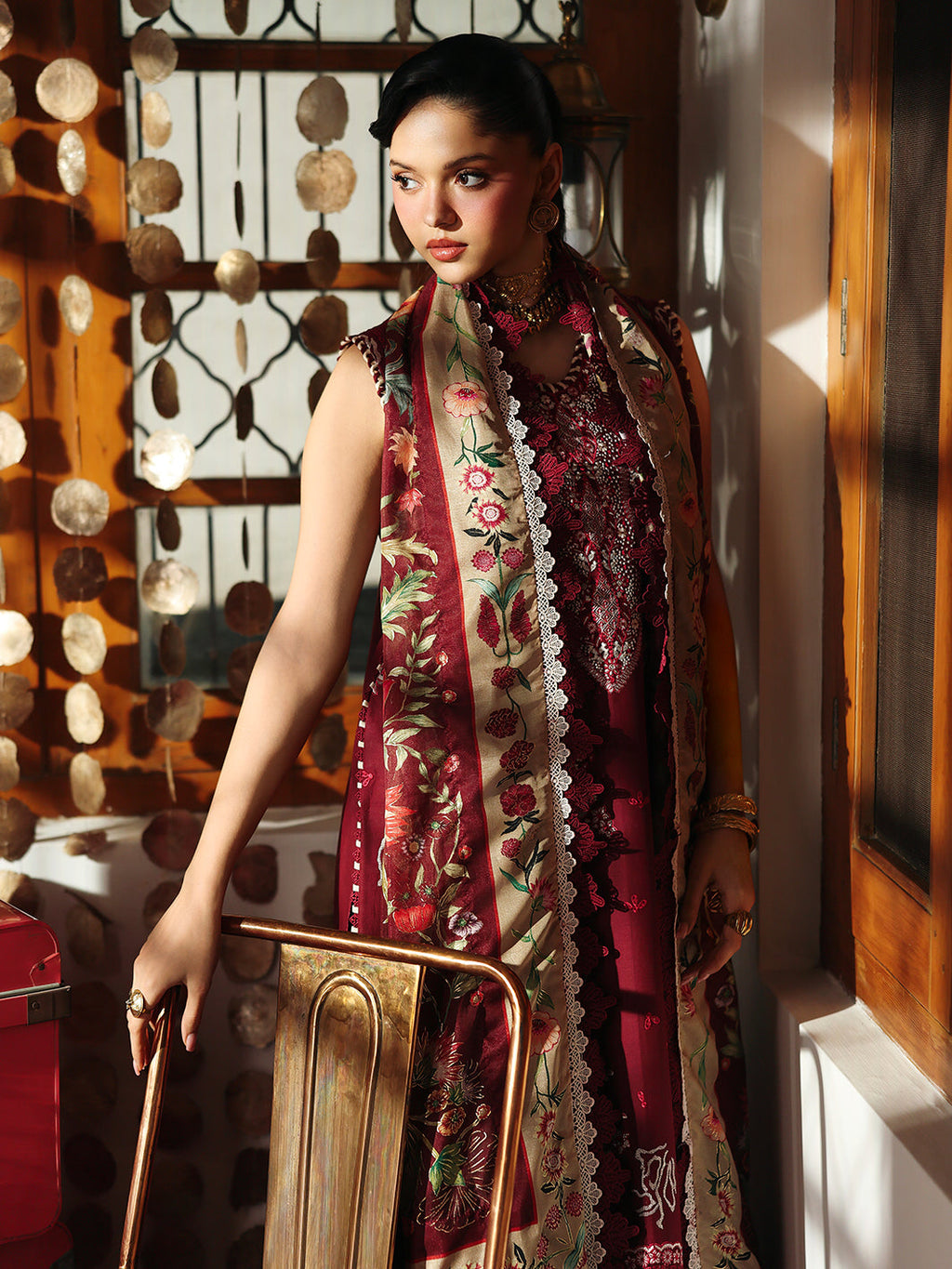GL-163 (3 PC Lawn Stitched)