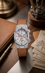 ⌚ HUBLOT – Classic Rose Gold Chronograph – Brown Leather Strap