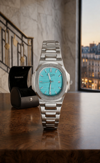 ⌚ PATEK-PHILIPPE-Tiffany Blue – Classic Stainless Steel Men’s Watch