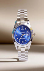 ⌚ ROLEX-BLUE – Classic Stainless Steel Men’s Watch